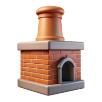 gorgeous nordic Chimney, brick, traditional, NO BACKGROUND with Transparent Background. studio quality png
