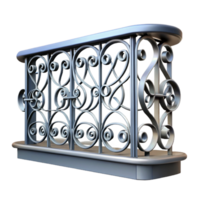 extraordinary elegant Balcony railing, ornate iron, NO BACKGROUND with Transparent Background. high quality png