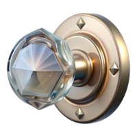 exceptional artistic Doorknob, crystal, modern, NO BACKGROUND with Transparent Background. top-tier png