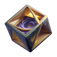 magnificent abstract Abstract Wireframe Cube Rotating in Space Cutout Element professional png