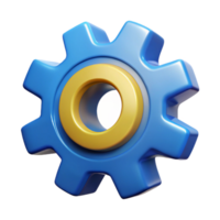 harmonious picturesque A single, gear cog with intricate mechanical details. NO BACKGROUND with Transparent Background. premium png