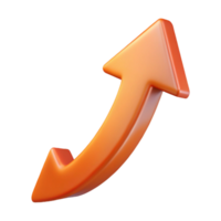 impressive dreamy baroque A single, arrow pointing upwards with a dynamic trail. NO BACKGROUND with Transparent Background. museum quality png