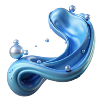 extraordinary surreal A dynamic, flowing stream of water with bubbles. NO BACKGROUND with Transparent Background. premium png