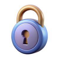 immaculate abstract A single, lock with intricate keyhole. NO BACKGROUND with Transparent Background. 8K png
