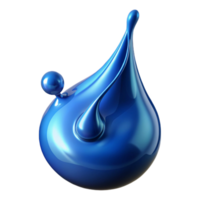 gorgeous memorable A dynamic, flowing ink drop in water. NO BACKGROUND with Transparent Background. png