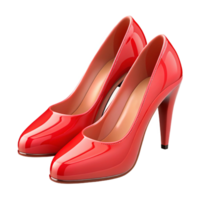 exquisite iconic A pair of red high heels. NO BACKGROUND with Transparent Background. png
