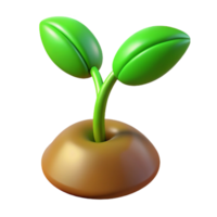 energetic vibrant A single, green sprout. NO BACKGROUND with Transparent Background. original png