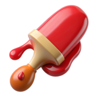 exquisite renaissance A paintbrush dripping with red paint. NO BACKGROUND with Transparent Background. premium png