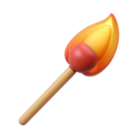 glorious dramatic urban A single, lit matchstick. NO BACKGROUND with Transparent Background. 4K png