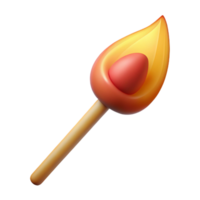 extraordinary acclaimed A single, lit matchstick. NO BACKGROUND with Transparent Background. png