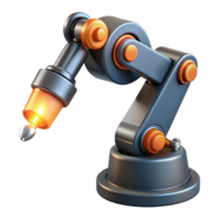 extraordinary exceptional A robotic arm holding a welding torch. NO BACKGROUND with Transparent Background. png