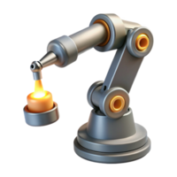 fascinating whimsical victorian A robotic arm holding a welding torch. NO BACKGROUND with Transparent Background. exclusive png