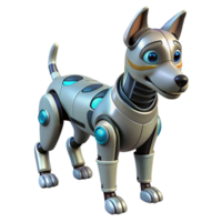 harmonious glorious A robotic dog with advanced AI and mobility. NO BACKGROUND with Transparent Background. genuine png