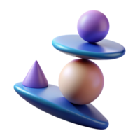 exquisite notable A single, abstract shape representing balance. NO BACKGROUND with Transparent Background. png