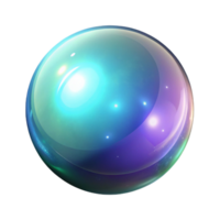 elegant reflective art deco A single, glowing orb of pure magic. NO BACKGROUND with Transparent Background. refined png
