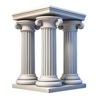 exemplary rustic Georgian columns, fluted design, classical architecture. NO BACKGROUND with Transparent Background. flawless png