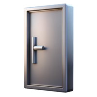 exemplary organic Modern minimalist door, sleek design, brushed metal handle. NO BACKGROUND with Transparent Background. studio quality png