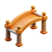 fascinating timeless Beam bridge, simple design, horizontal beams. NO BACKGROUND with Transparent Background. png