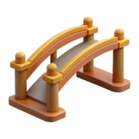 extraordinary baroque Beam bridge, simple design, horizontal beams. NO BACKGROUND with Transparent Background. sharp png