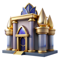stunning modern Art Deco Building Facade Isolated Element detailed png