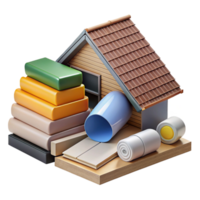 glorious dramatic organic Siding, exterior cladding, various materials. NO BACKGROUND with Transparent Background. handcrafted png