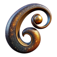 extraordinary abstract Bass Clef Isolated with Bold Curves and Rounded Shape authentic png