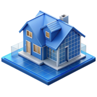 fascinating vintage Blueprint of a residential house NO BACKGROUND with Transparent Background. artisan png