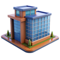 exemplary futuristic CAD rendering of a modern office building NO BACKGROUND with Transparent Background. artisan png