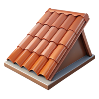 exquisite energetic artistic Technical drawing of a roof shingle NO BACKGROUND with Transparent Background. sharp png
