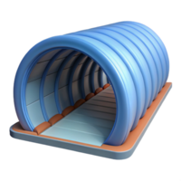inspired contemporary Technical drawing of a tunnel lining NO BACKGROUND with Transparent Background. expertly shot png