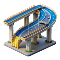 fascinating urban Construction plan for a highway overpass NO BACKGROUND with Transparent Background. exclusive png