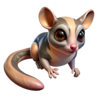 inspired classic A sugar glider gliding, NO BACKGROUND with Transparent Background. 8K png