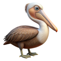 glorious celebrated A pelican, brown pelican, NO BACKGROUND with Transparent Background. png