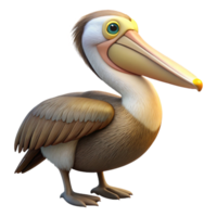 exceptional gothic A pelican, brown pelican, NO BACKGROUND with Transparent Background. artisan png