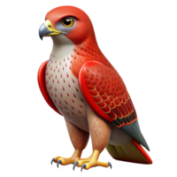 hypnotic art deco A hawk, red-tailed hawk, NO BACKGROUND with Transparent Background. premium png