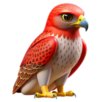 impressive remarkable A hawk, red-tailed hawk, NO BACKGROUND with Transparent Background. png