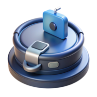 enchanting unforgettable Robot vacuum cleaner with charging dock NO BACKGROUND with Transparent Background. png