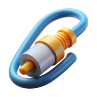 hypnotic minimalist Fiber optic cable with connector NO BACKGROUND with Transparent Background. precision png