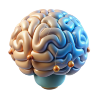 extraordinary geometric Artificial intelligence brain NO BACKGROUND with Transparent Background. impeccable png