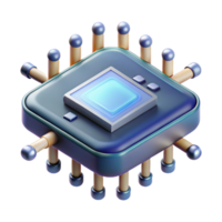 exquisite abstract Microchip with intricate circuitry NO BACKGROUND with Transparent Background. 8K png