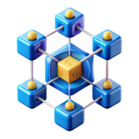 iconic vintage Blockchain technology network diagram NO BACKGROUND with Transparent Background. luxury png