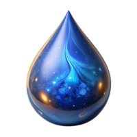 extraordinary abstract Blue Ink Drop Transparent Background detailed png