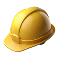 hypnotic mysterious avant-garde Safety helmet hard hat yellow, NO BACKGROUND with Transparent Background. sharp png