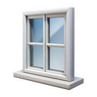 harmonious enchanting Window frame, white PVC, NO BACKGROUND with Transparent Background. high resolution png