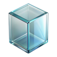 energetic striking Glass block, clear, NO BACKGROUND with Transparent Background. 8K png