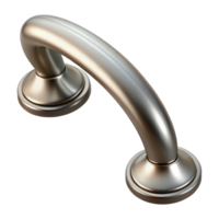 gorgeous memorable Cabinet handle, brushed nickel, NO BACKGROUND with Transparent Background. png