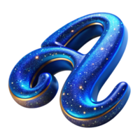 extraordinary modern Blue Script Font Letter a Transparent Background original png