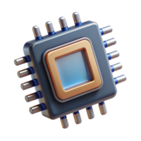 ethereal extraordinary Cyberpunk data chip with exposed circuitry NO BACKGROUND with Transparent Background. impeccable png