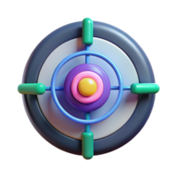 impressive passionate organic Holographic targeting system with crosshairs and markers NO BACKGROUND with Transparent Background. authentic png