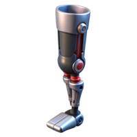glorious celebrated Cyberpunk prosthetic leg with hydraulic pistons NO BACKGROUND with Transparent Background. png